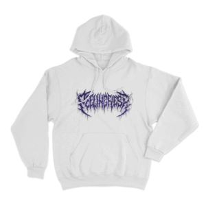 Peeling Flesh Brutal Logo Unisex Hoodie White