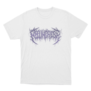 Peeling Flesh Brutal Logo Unisex T Shirt White