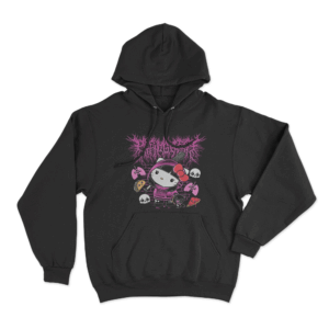 Peeling Flesh Gothic Kitty Chaos Unisex Hoodie Black