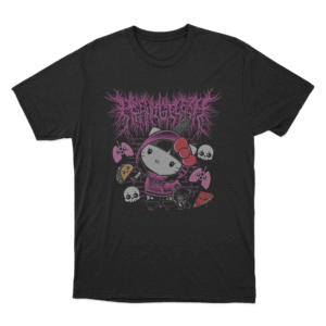 Peeling Flesh Gothic Kitty Chaos Unisex T Shirt Black