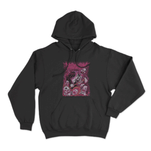 Peeling Flesh Killer Clown Carnage Unisex Hoodie Black