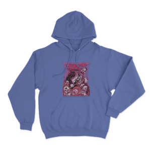 Peeling Flesh Killer Clown Carnage Unisex Hoodie Blue