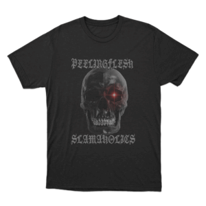Peeling Flesh Slamaholics Skull Unisex T Shirt Black